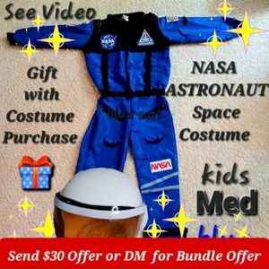 NASA Astronaut Halloween Costume boy/girl Med*blue suit 👨‍🚀